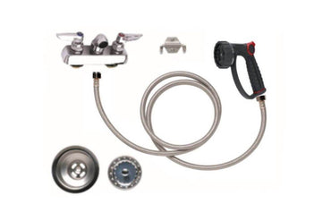 PetLift Complete Faucet Package - 4" Centers with Faucet, Hose, Sprayer, Drain & Strainer