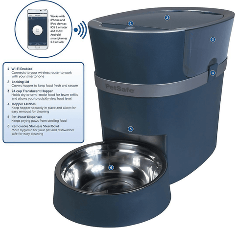 PetSafe Smart Feed Automatic Pet Feeder for iPhone and Android - 12 meal