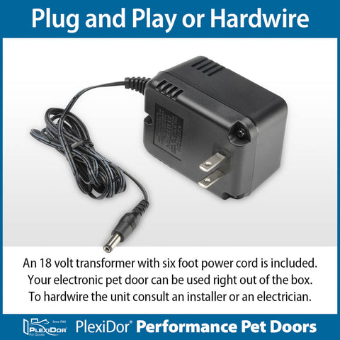 PlexiDor Automatic In-Wall Mount Motorized Cat & Dog Door with RFID chip electric motorized  dog door