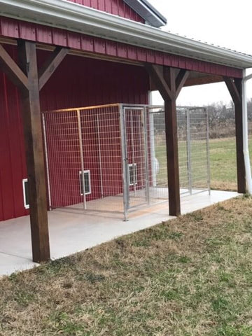 TK Products Backless Multi Dog Kennels 3 x5 Kennel 3 Kennel Run