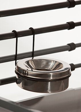 MIM Safe Vario Spill-Proof Water Bowl stainless steel 58006 installed