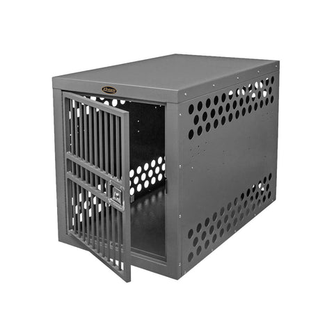 Zinger Deluxe Aluminum Dog Travel Crate front entry 10-DX-4500-2-FD