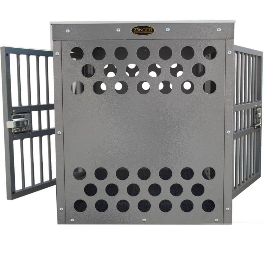 Zinger Heavy Duty Aluminum Dog Crate Built for Working Dogs AdeoPets