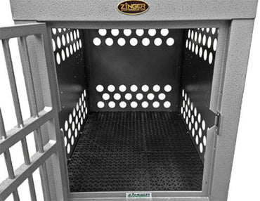 Zinger Drain Thru Rubber Flooring Crate Mat installed 10-AC-DTF-4000